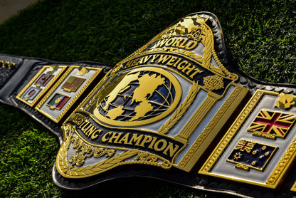 Hogan 86 Title Belt Ring Accurate Leather and Black Backing