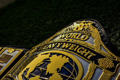 Hogan 86 Title Belt Ring Accurate Leather and Black Backing