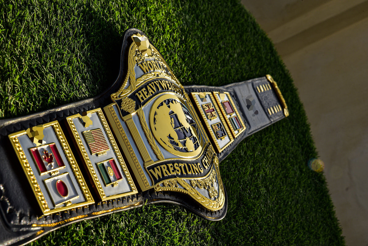 Hogan 86 Title Belt Ring Accurate Leather and Black Backing