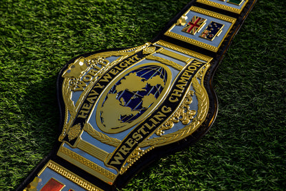 Hogan 86 Title Belt Ring Accurate Leather and Black Backing