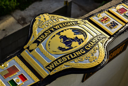 Hogan 86 Title Belt Ring Accurate Leather and Black Backing