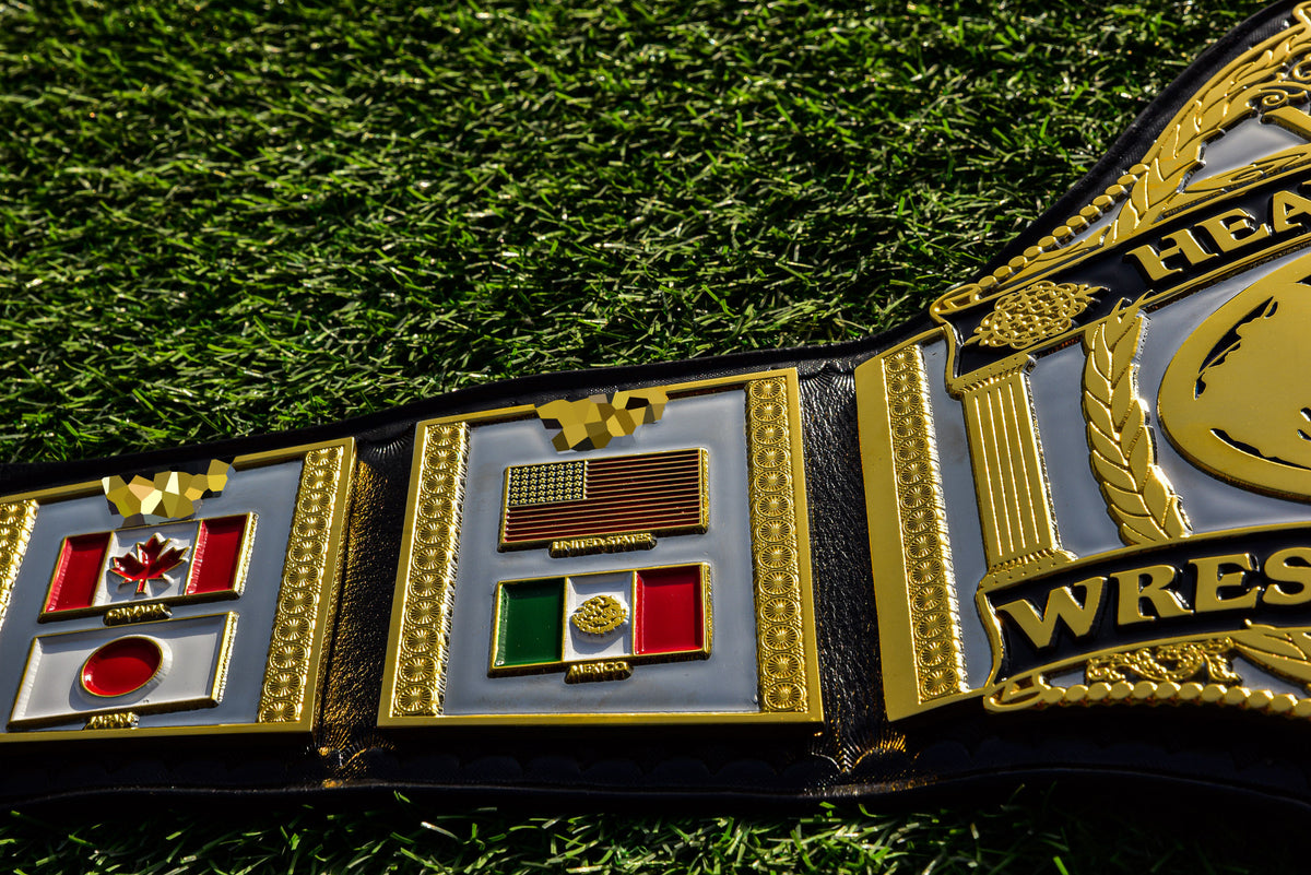 Hogan 86 Title Belt Ring Accurate Leather and Black Backing