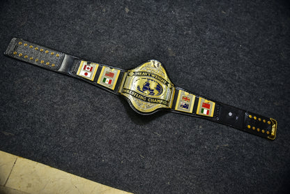 Hogan 86 Title Belt Ring Accurate Leather and Red Backing