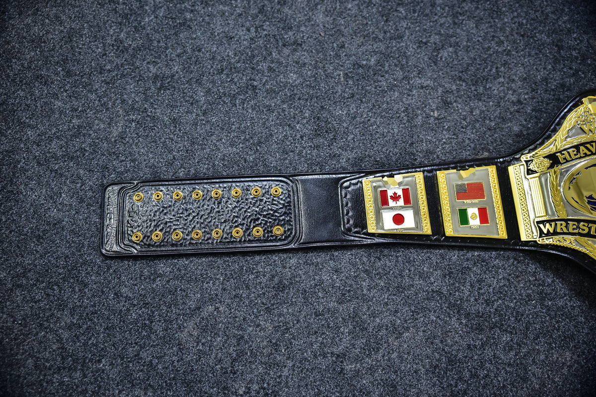 Hogan 86 Title Belt Ring Accurate Leather and Red Backing