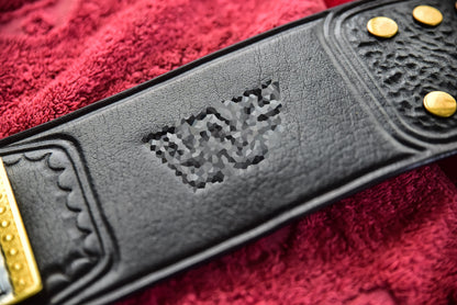 Hogan 86 Title Belt Ring Accurate Leather and Red Backing