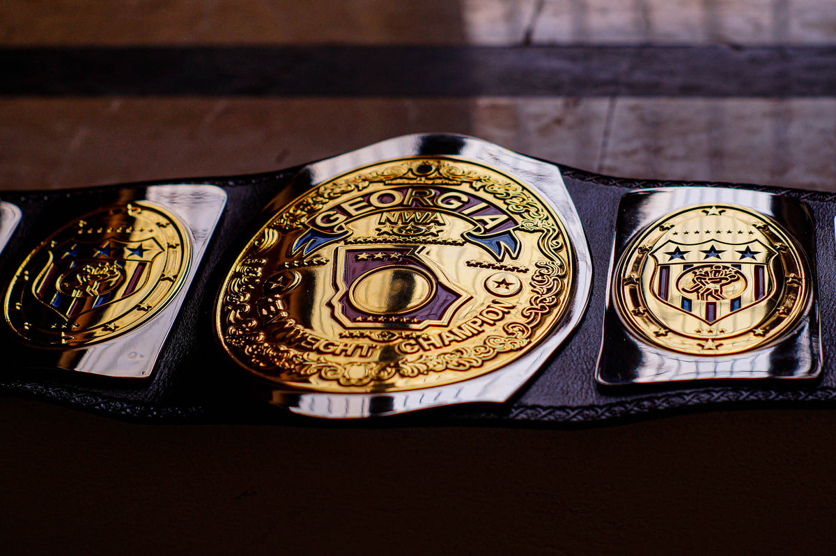 NWA Georgia Heavyweight Title Belt Dual Plated