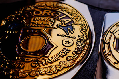 NWA Georgia Heavyweight Title Belt Dual Plated