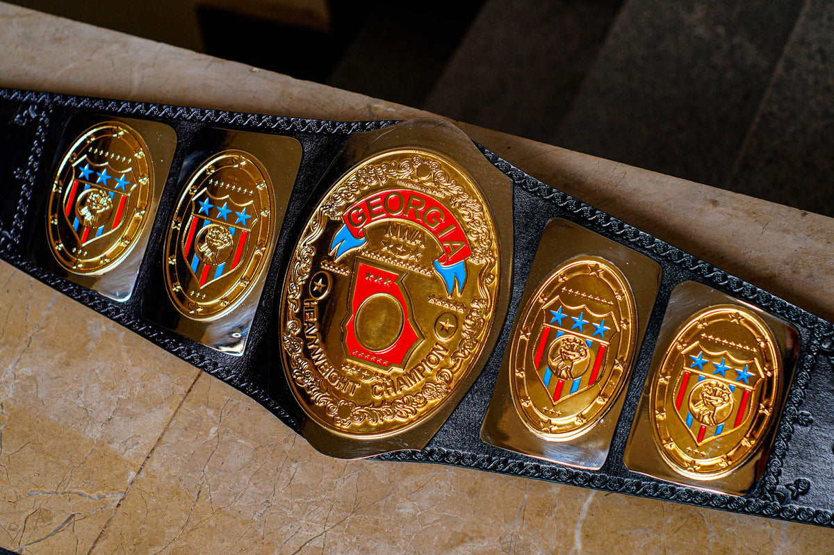 NWA Georgia Heavyweight Title Belt Dual Plated