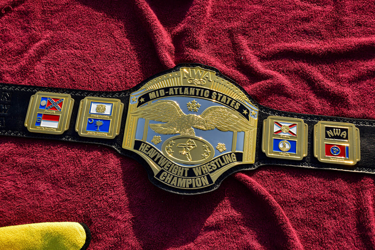 NWA Mid-Atlantic Championship Title Belt — Dual Plated