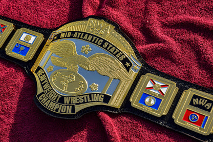 NWA Mid-Atlantic Championship Title Belt — Dual Plated