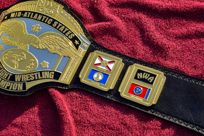 NWA Mid-Atlantic Championship Title Belt — Dual Plated