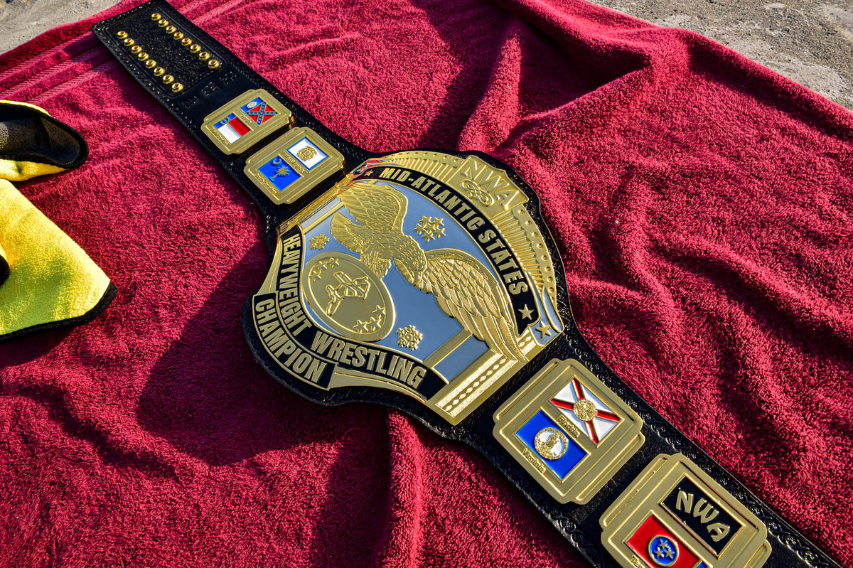 NWA Mid-Atlantic Championship Title Belt — Dual Plated