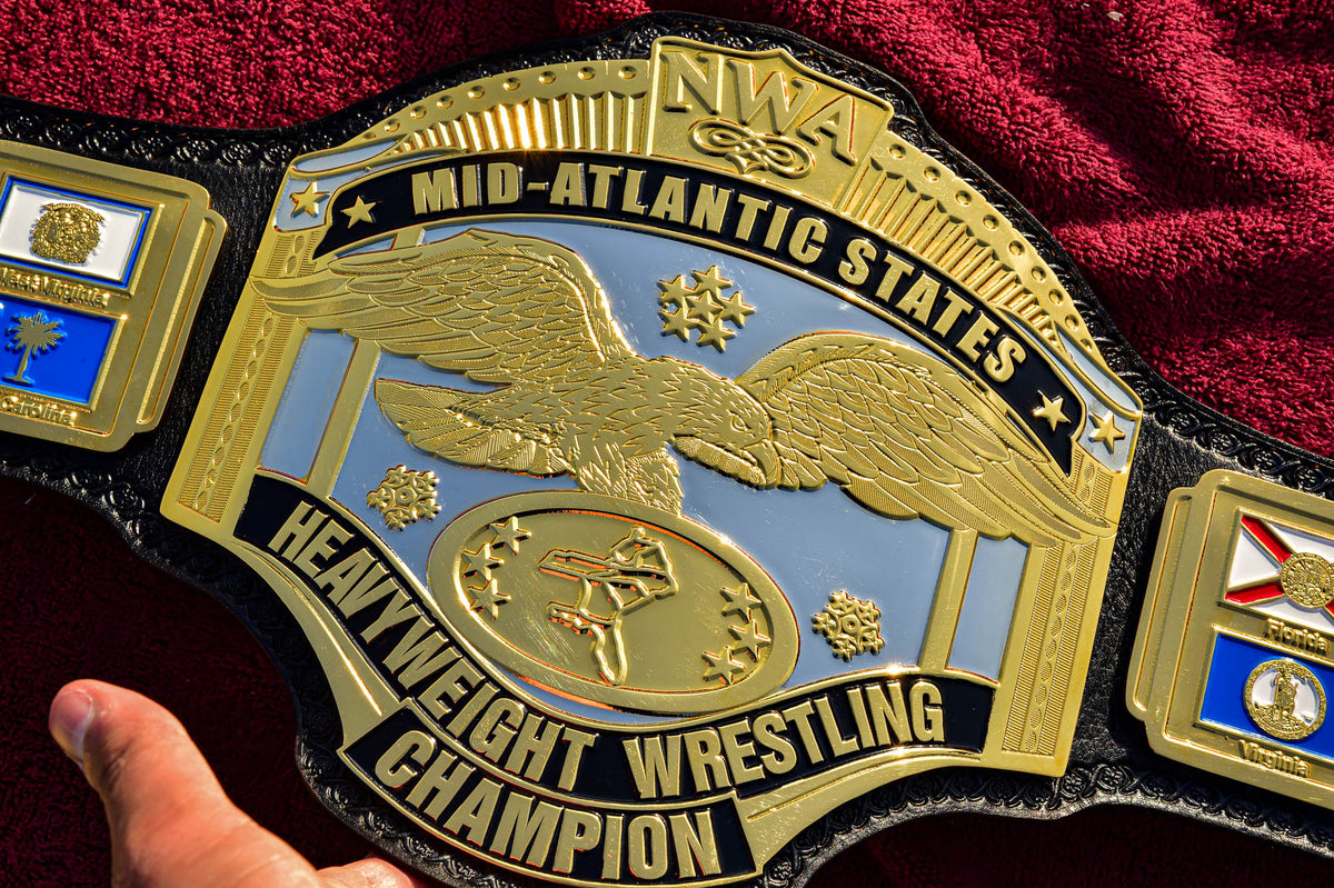 NWA Mid-Atlantic Championship Title Belt — Dual Plated