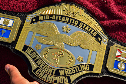 NWA Mid-Atlantic Championship Title Belt — Dual Plated