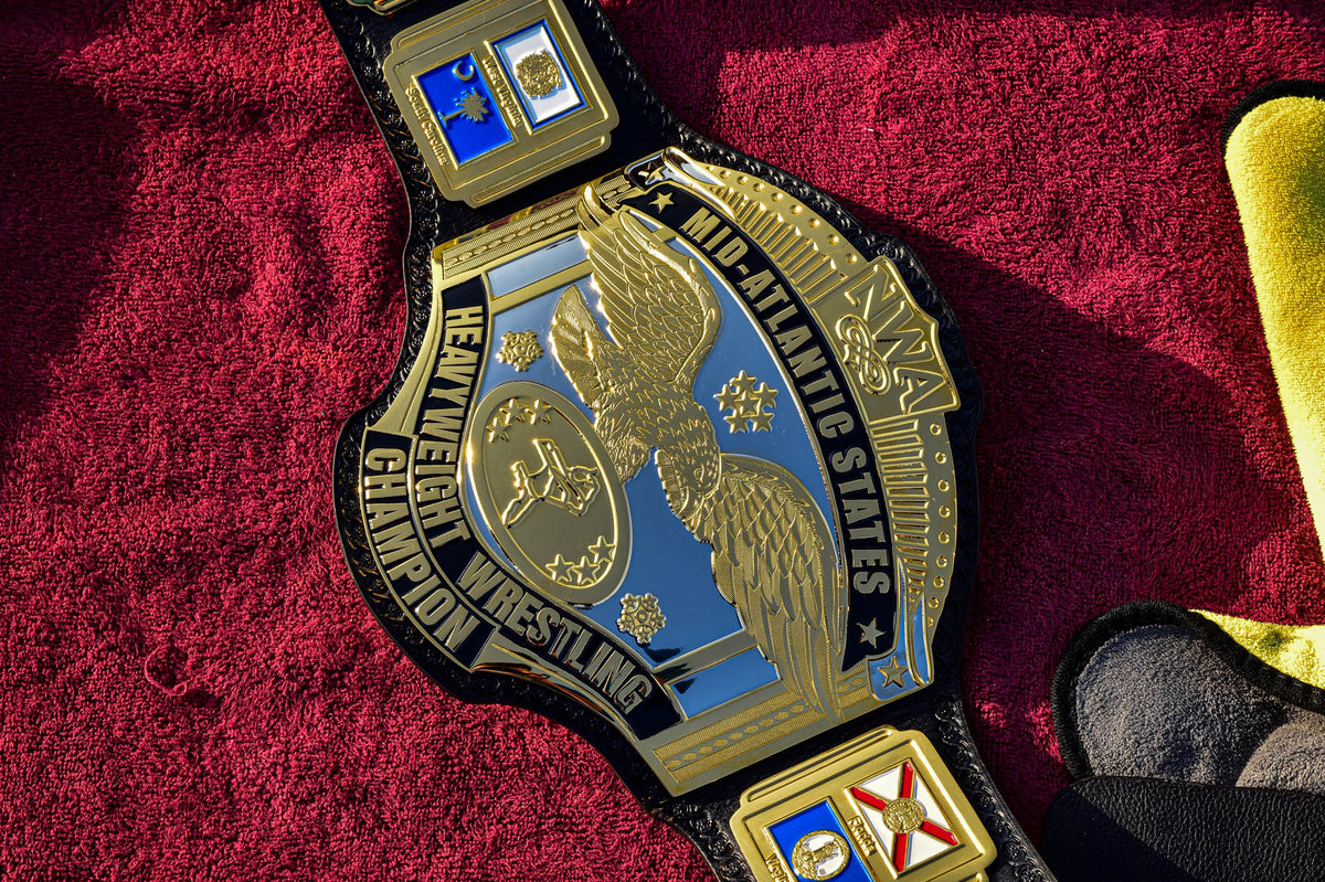 NWA Mid-Atlantic Championship Title Belt — Dual Plated