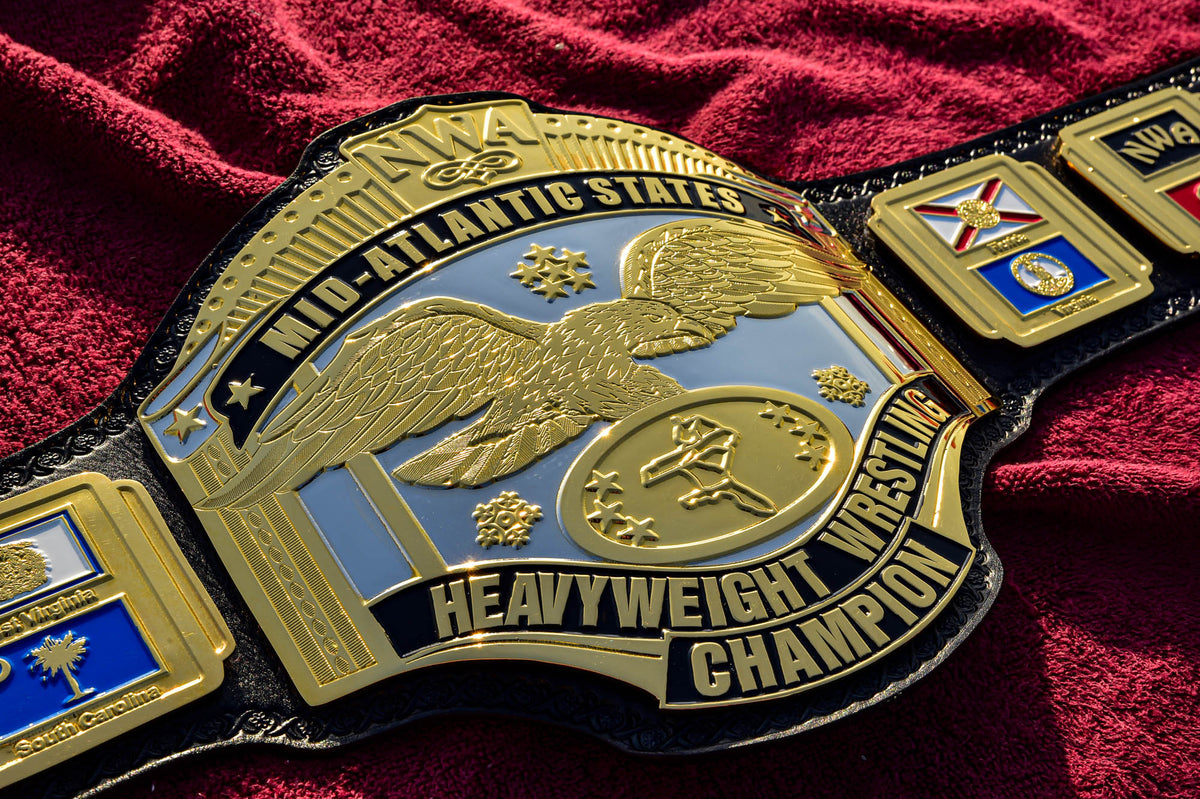 NWA Mid-Atlantic Championship Title Belt — Dual Plated