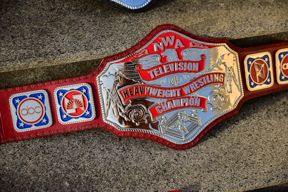NWA TV Championship Title — Red Leather