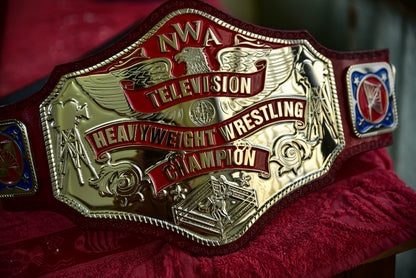 NWA TV Championship Title — Red Leather