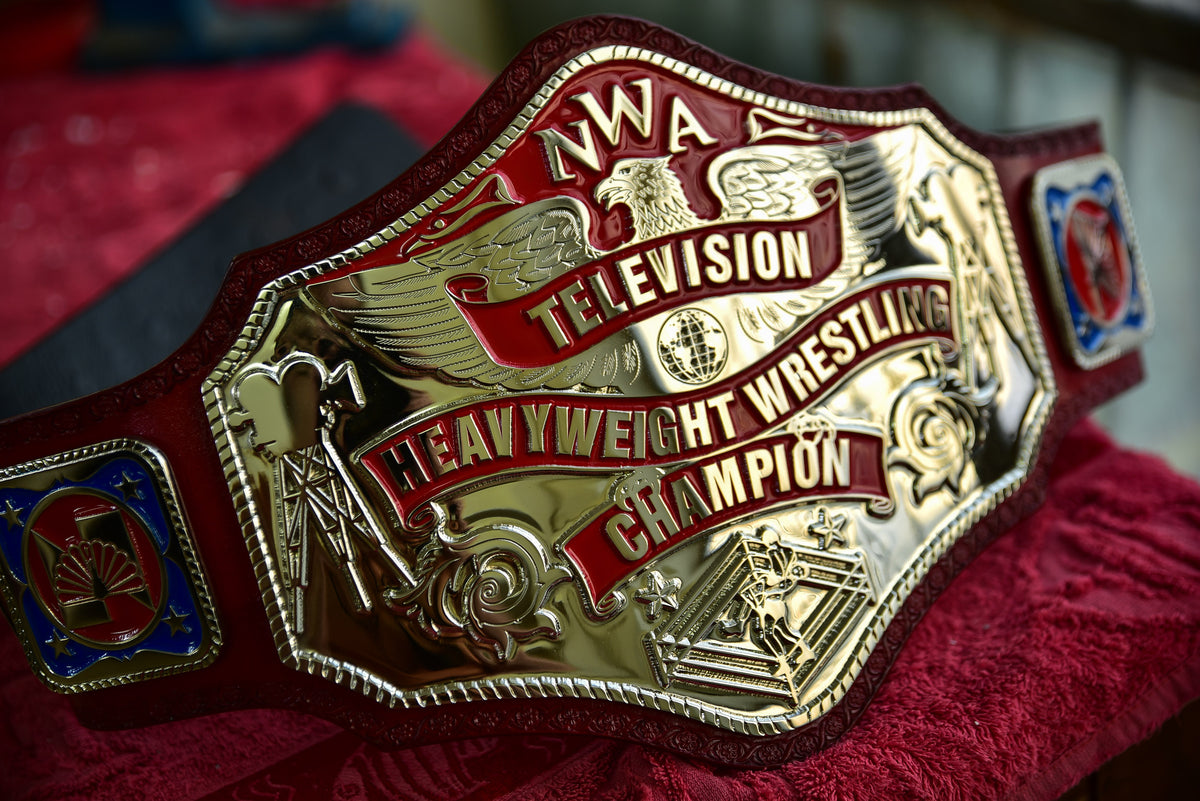 NWA TV Championship Title — Red Leather