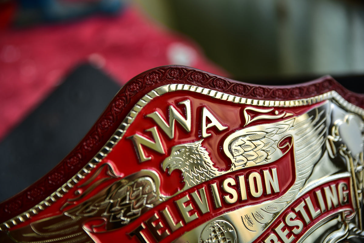 NWA TV Championship Title — Red Leather