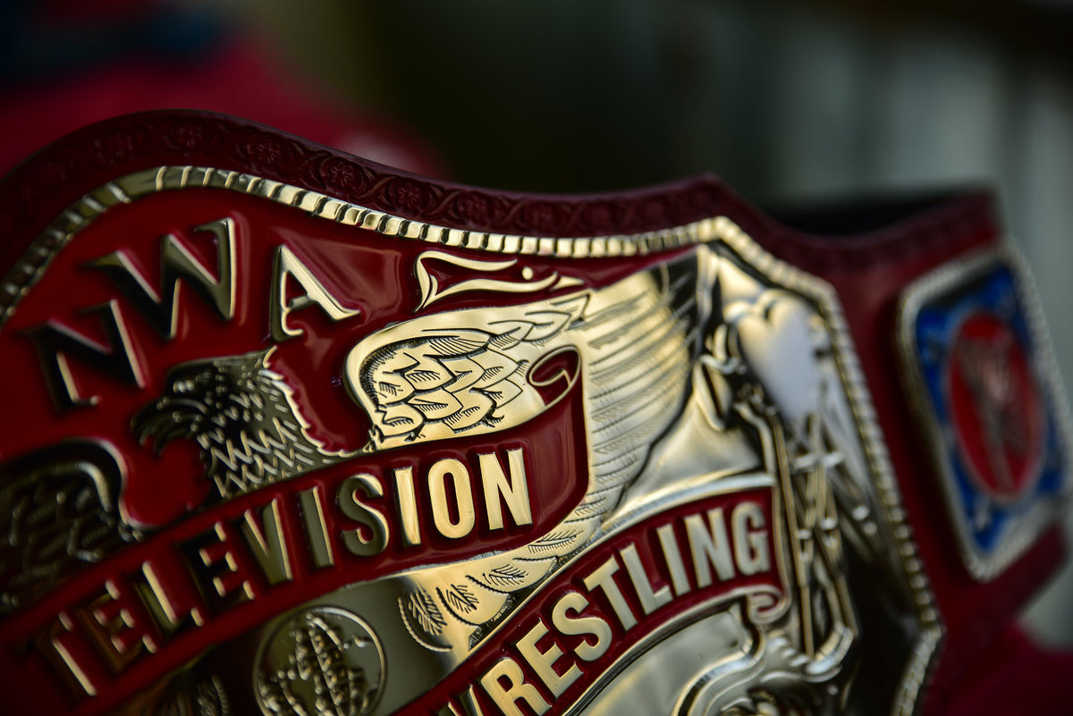 NWA TV Championship Title — Red Leather