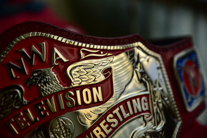 NWA TV Championship Title — Red Leather