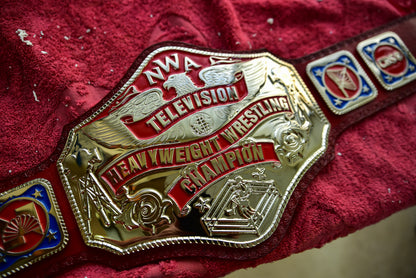 NWA TV Championship Title — Red Leather