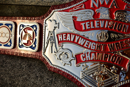 NWA TV Championship Title — Red Leather