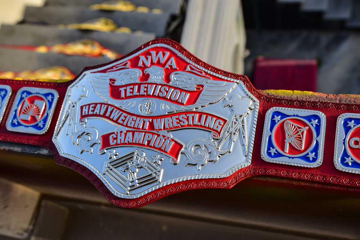 NWA TV Championship Title — Red Leather