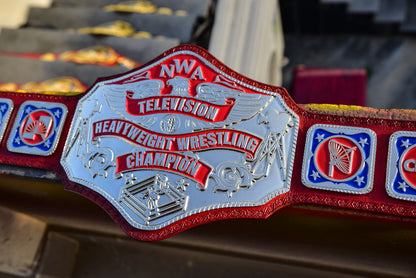 NWA TV Championship Title — Red Leather