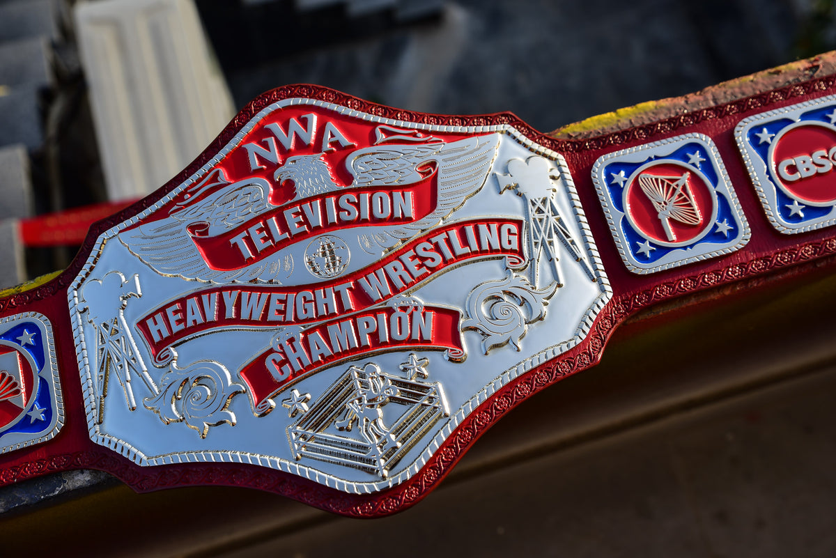 NWA TV Championship Title — Red Leather