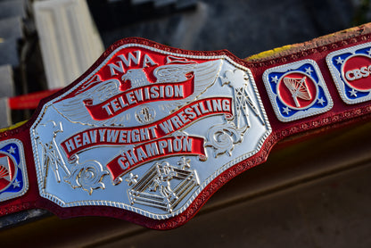 NWA TV Championship Title — Red Leather