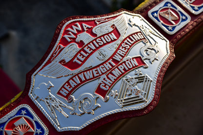 NWA TV Championship Title — Red Leather