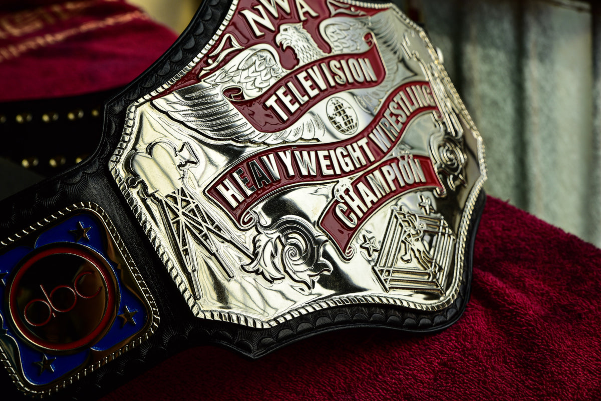 NWA TV Championship Title — Black Leather