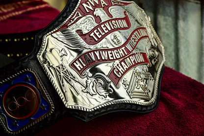 NWA TV Championship Title — Black Leather