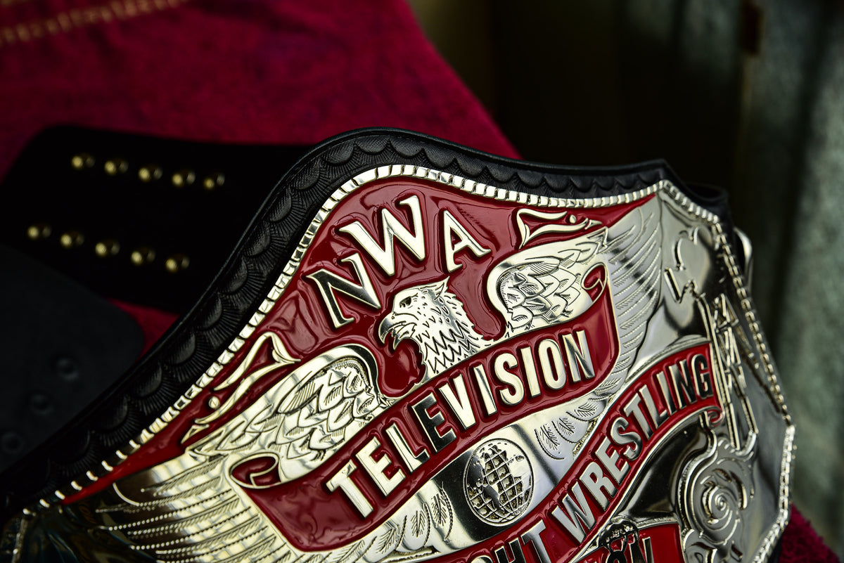 NWA TV Championship Title — Black Leather