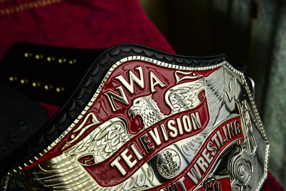 NWA TV Championship Title — Black Leather