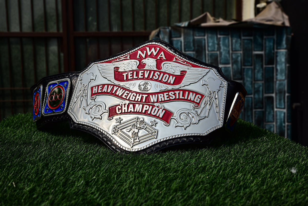NWA TV Championship Title — Black Leather