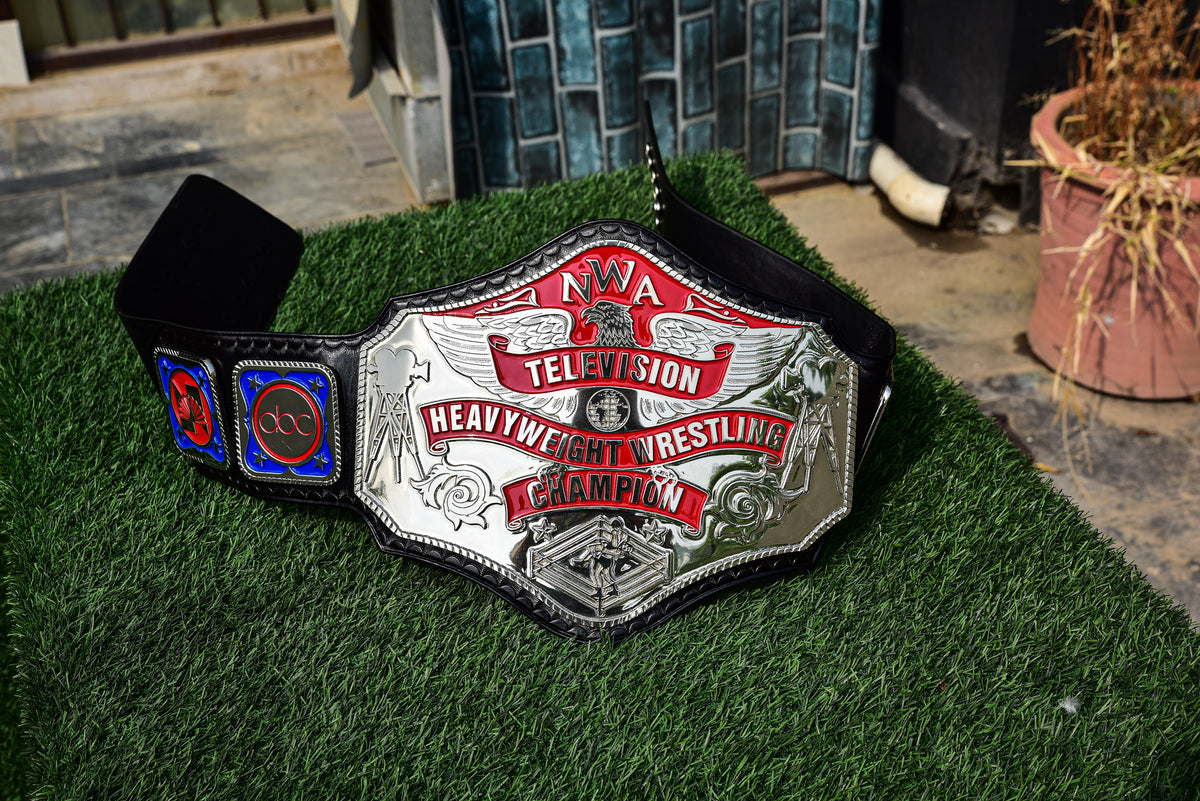 NWA TV Championship Title — Black Leather