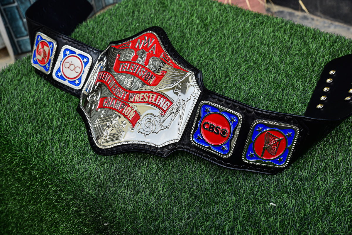 NWA TV Championship Title — Black Leather