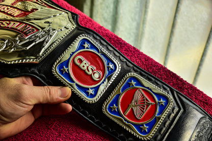 NWA TV Championship Title — Black Leather