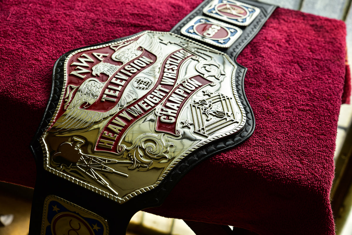 NWA TV Championship Title — Black Leather