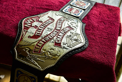 NWA TV Championship Title — Black Leather