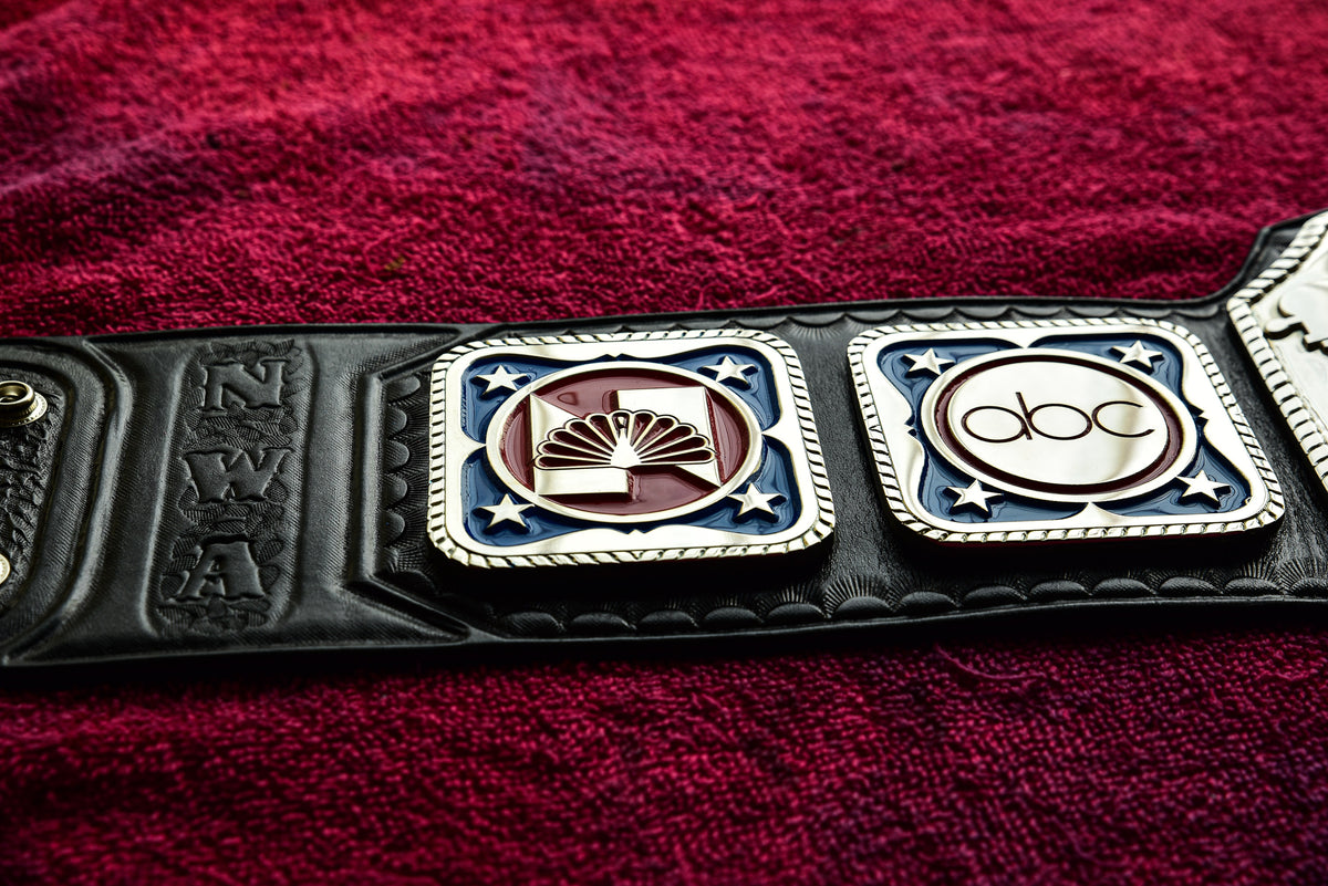 NWA TV Championship Title — Black Leather