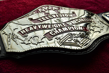 NWA TV Championship Title — Black Leather
