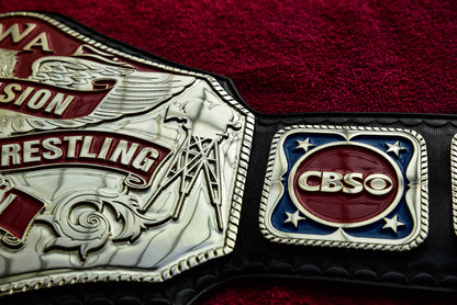 NWA TV Championship Title — Black Leather