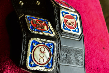 NWA TV Championship Title — Black Leather