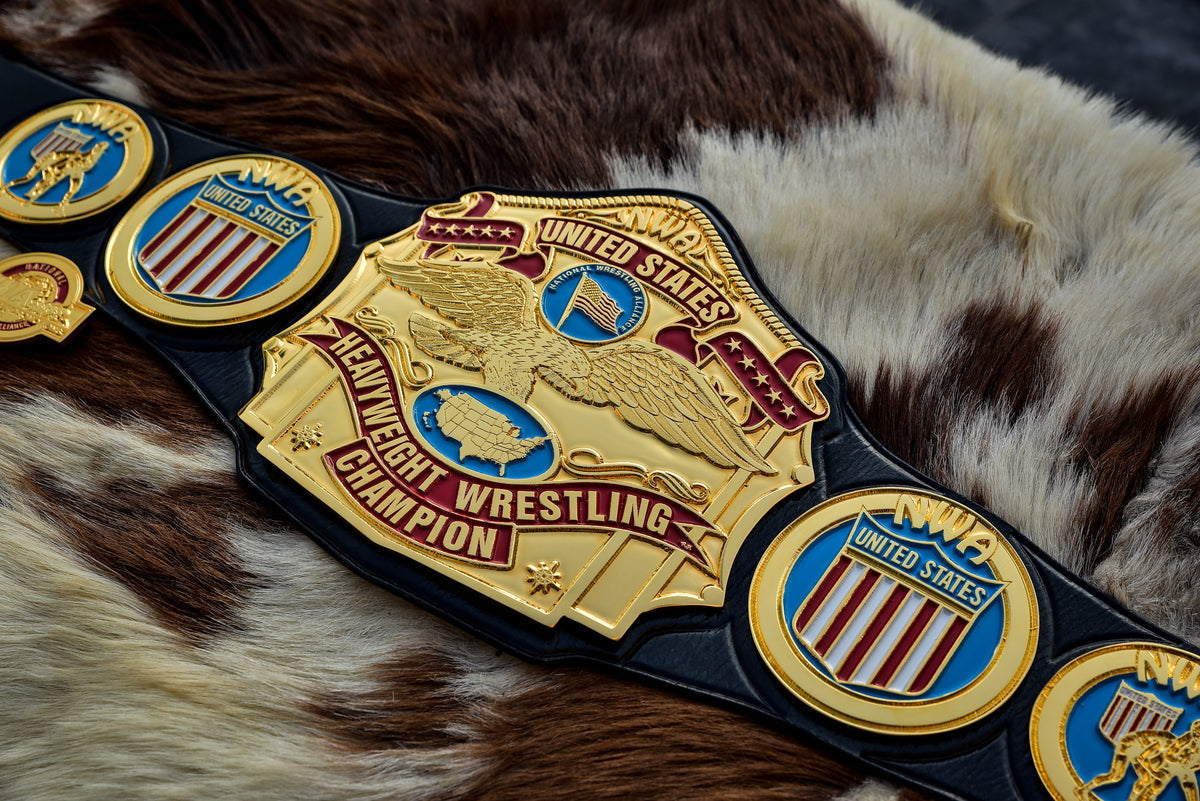 NWA United States Title Gold with Leather Option 1