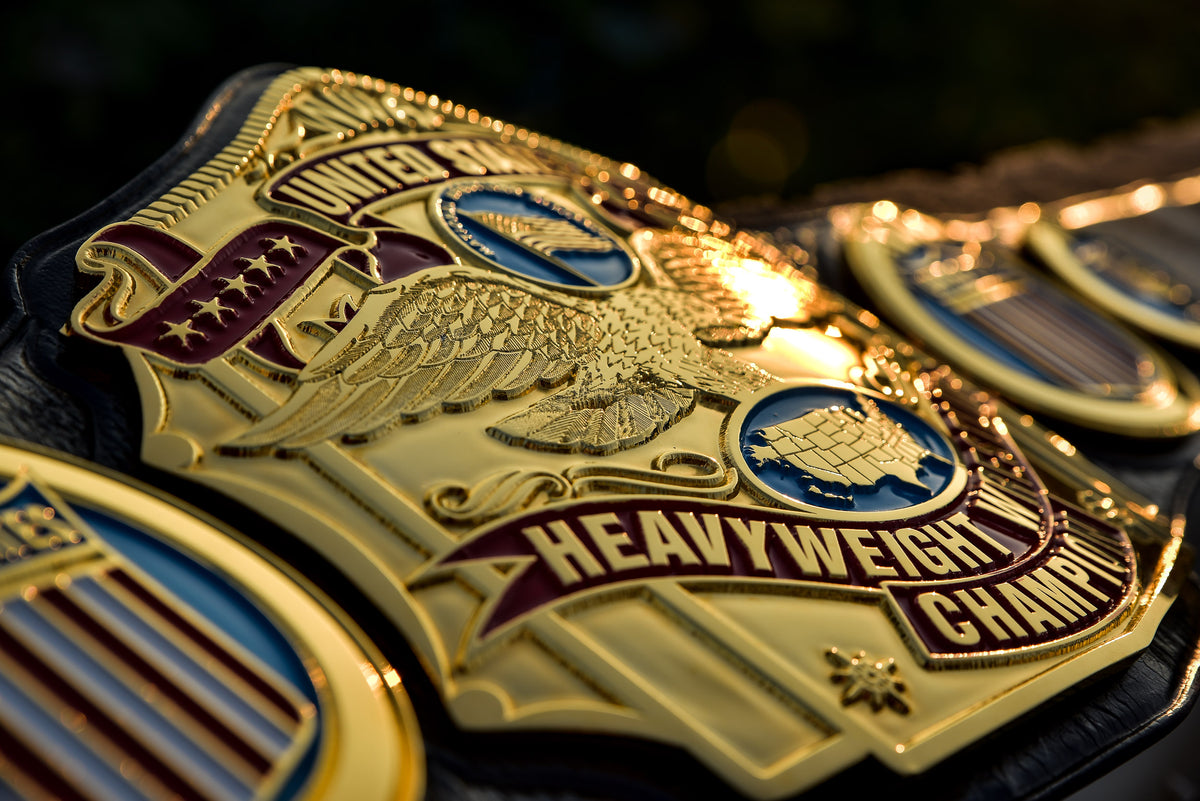 NWA United States Title Gold with Leather Option 1