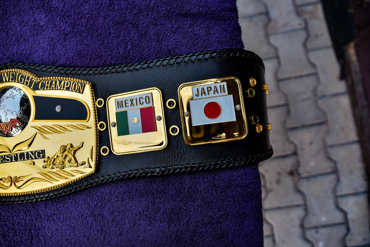 NWA Domed Globe Relief Championship Title Belt Mirror Finished Version